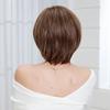 Короткие коричневые смешанные светлые парики из натуральных волос, прямые парики Боба с челкой, человеческие волосы, термостойкие для женщин