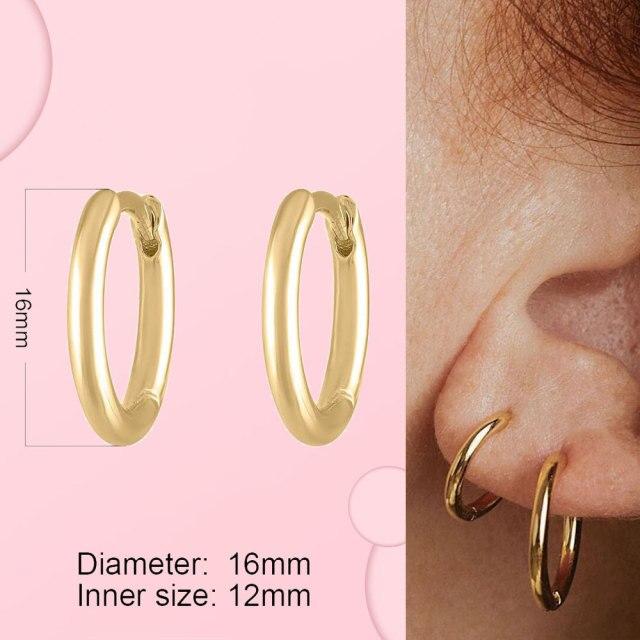 925 Sterling Silver Hoop Earrings For Women Heart Ear Hoops Real Silver 925 Jewelry Original Brand Jewelry