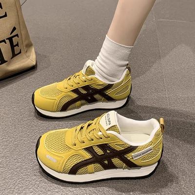 Женские летние кроссовки на толстой подошве из дышащей сетки, повседневные кроссовки