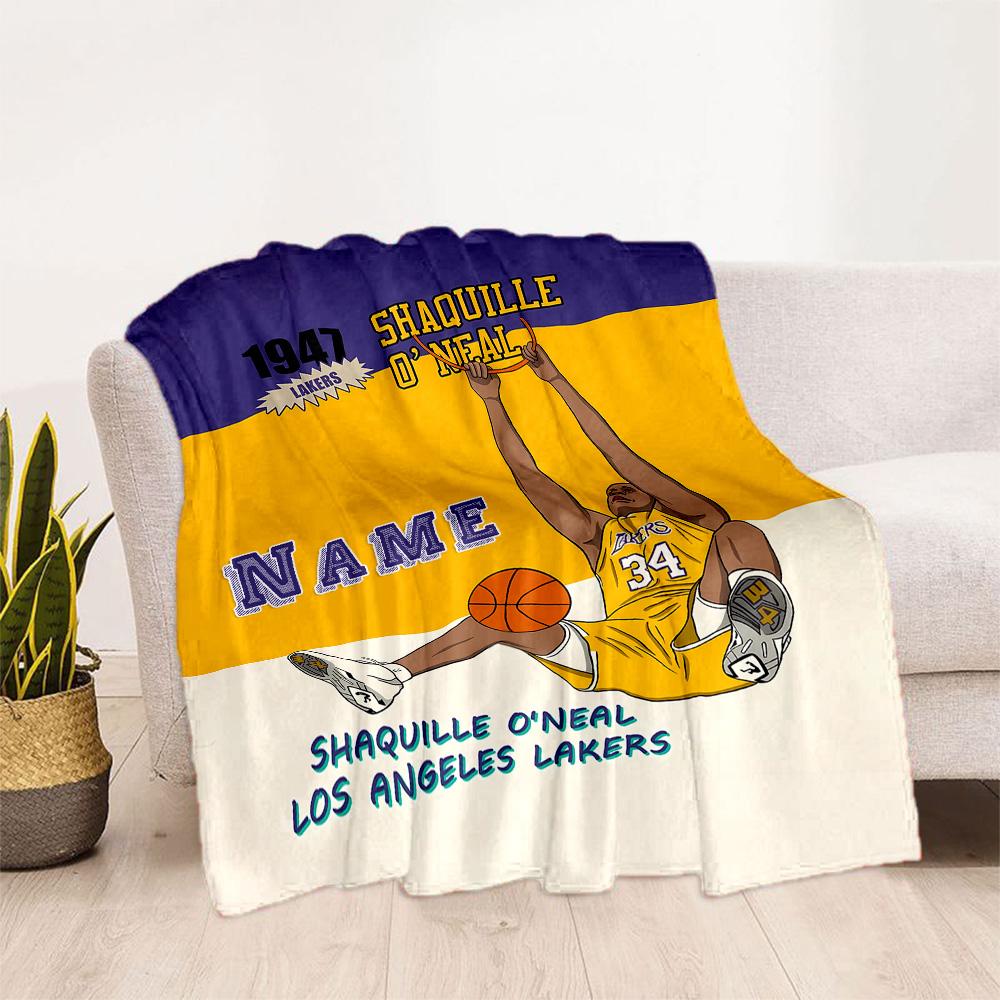 1947 Lakers Legend O'neal Blanket Comfortable Great for Sofa Bedding Chair Four Seasons Multipurpose Warmthful Decor