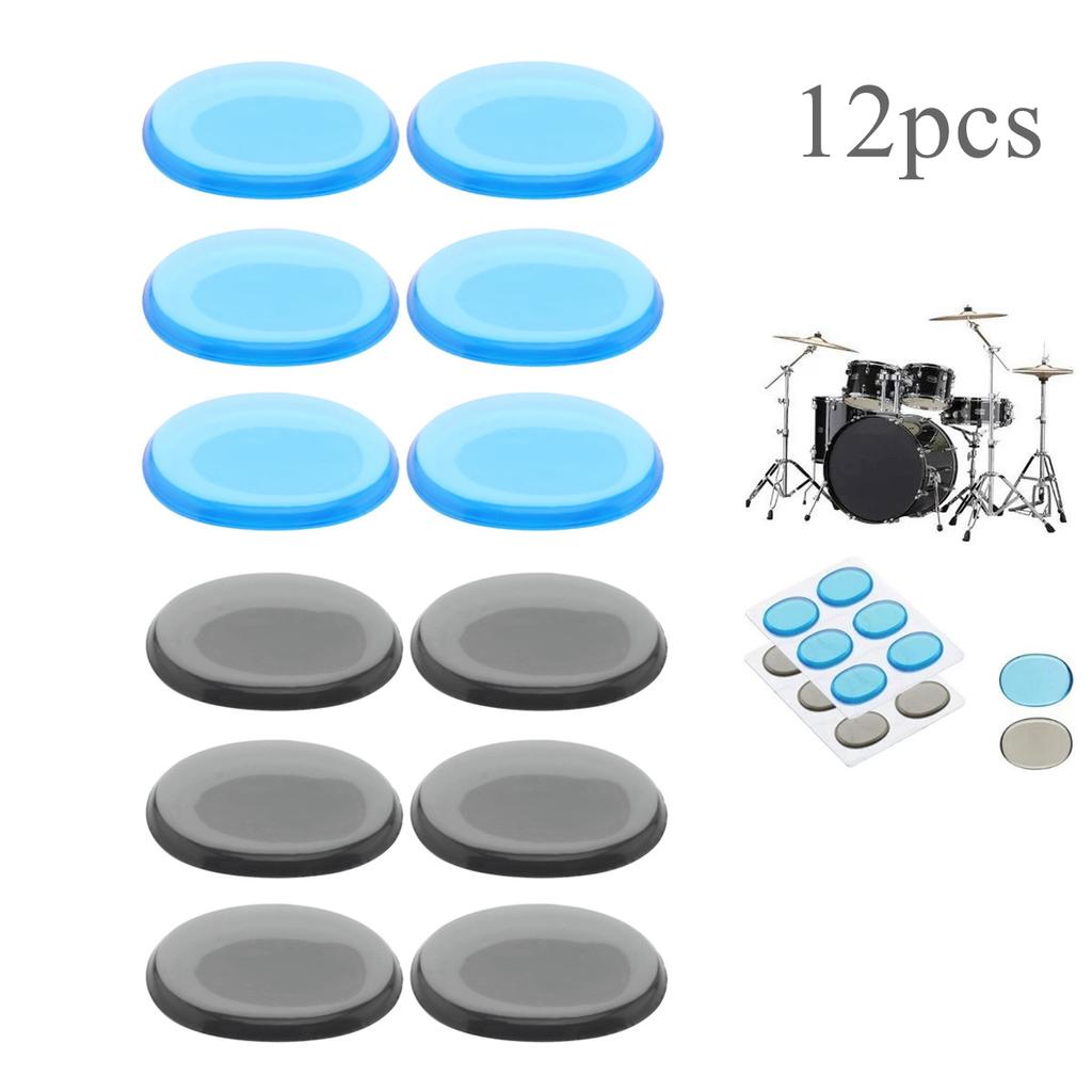 12pcs/set Silicone Blue Coffee Soft Drum Silencer Dampeners for Drums Tone Control