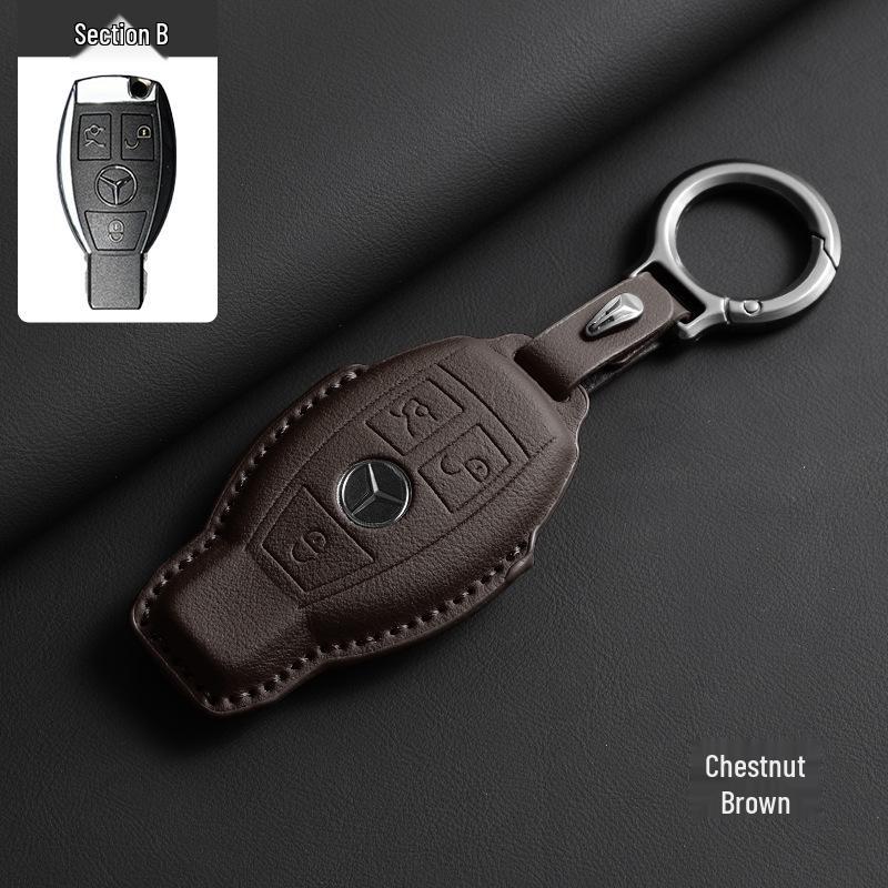 Mercedes-Benz Key Case - Genuine Leather for GLC, GLE, C-Class, E-Class