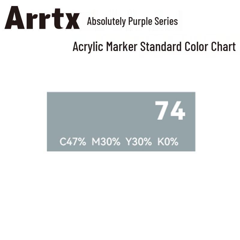 Arrtx Ataishi Акриловый маркер с мягким наконечником, 1 шт., Абсолютно фиолетовый, Стиль A/B, 30 цветов, Водонепроницаемый, Быстросохнущий, Непрозрачный.