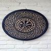 Norse Compass Shield  Handmade Viking Wooden Shield for Wall Display  Decor