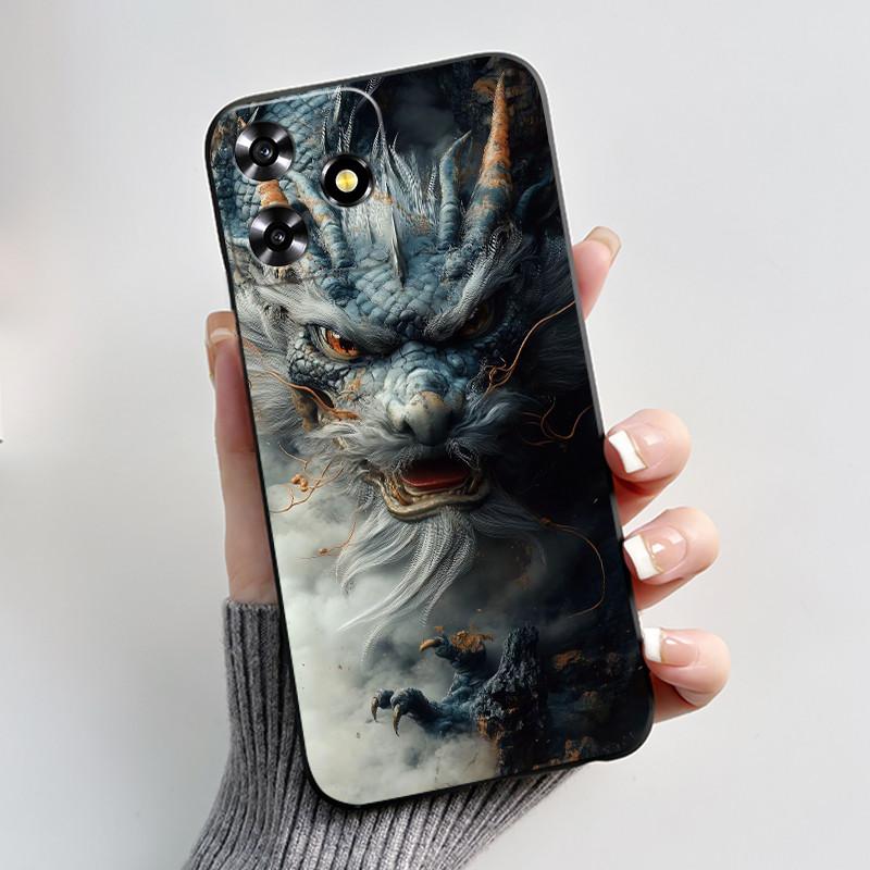 Чехол для телефона ZTE Blade A73 4G/V50 Design 4G/V50 Smart/Axon 50 Lite, гелевый, мягкий, черный, с узором из роз и подсолнухов, кошачий чехол