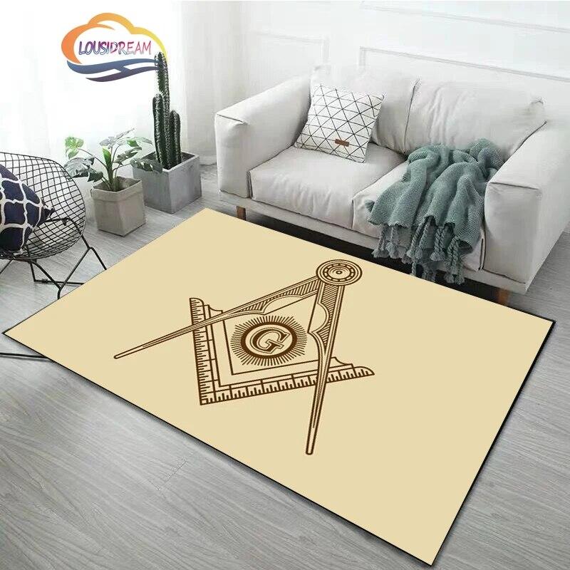 Fashion Carpet Freemasonry Rug Masonic Soft Doormat Rugs Bedroom Freemason Living Room Door Floor Hallway Mats Large