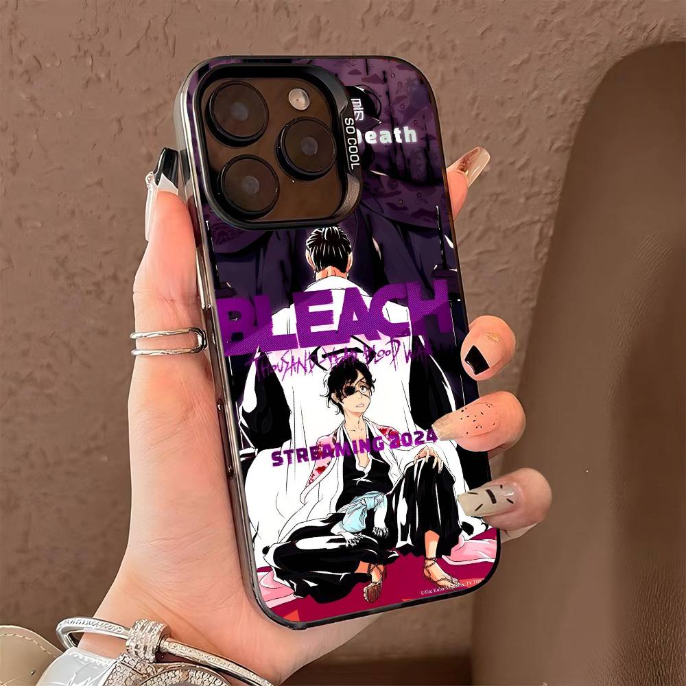 Горячий чехол для телефона B-bleach для iPhone 17 17Air 16 15 14 13 12 11 Pro Max Plus Цветной Серебристый