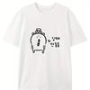 Pure Cotton Short Sleeve T-Shirts Fashion Cute Cartoon Print for Oversized Casual Loose Unisex Top Autumn and Winter Innerwear