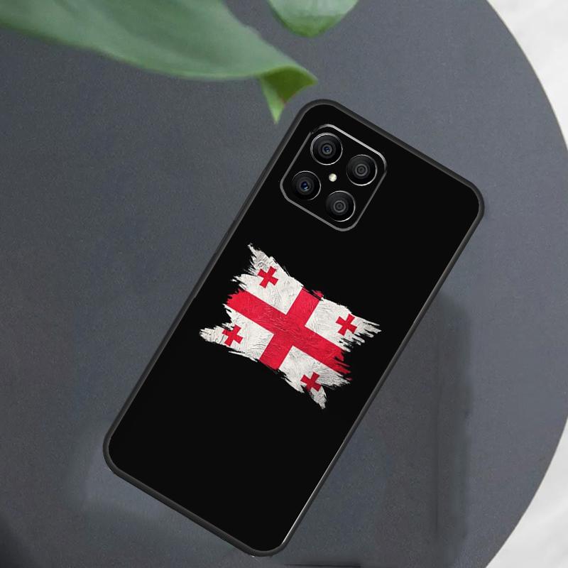 Грузинский флаг в стиле гранж Для Honor Magic 7 Lite 6 5 8 Pro Чехол Для Honor 200 400 70 90 X8c X8b X9a X9b X9c X9d Win RT