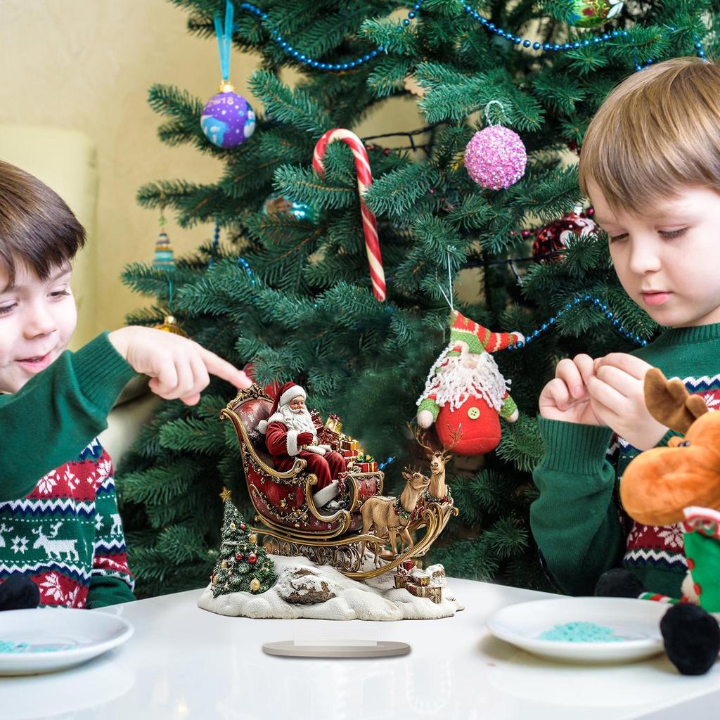 Рождественские центральные элементы для столов 2D Рождественский декор Знак с подставкой Акриловый Санта Клаус Сани Елка Лось Украшение для рабочего места