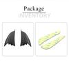 Pair Matte Black Motorcycle Winglet Fairing Racing Aerodynamic Spoiler Wing Kit