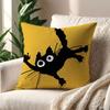 Cute Black Cat Funny cushion cover For Pillow Printing Sofa Decoration Home Car Room Coffee Shop Office Nordic Simplicity