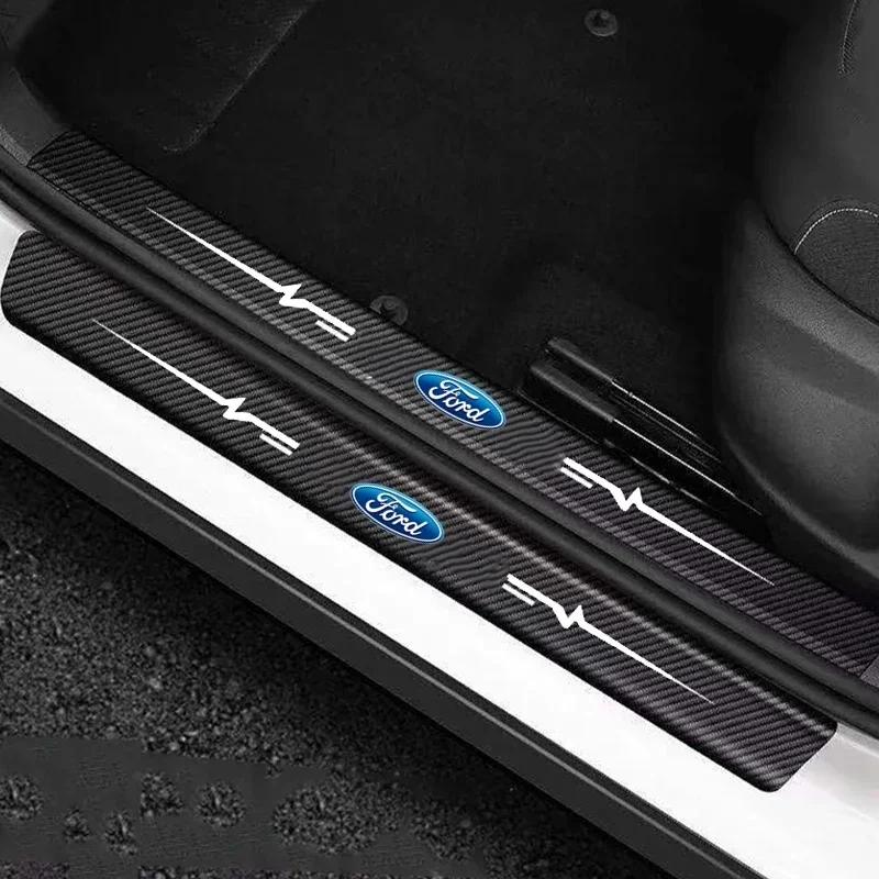 Car Door Threshold Trunk Bumper Sticker For Ford Kuga Explorer Focus Edge Fiesta Fusion Escape Ranger Ecosport Mondeo CVW1 QQ24