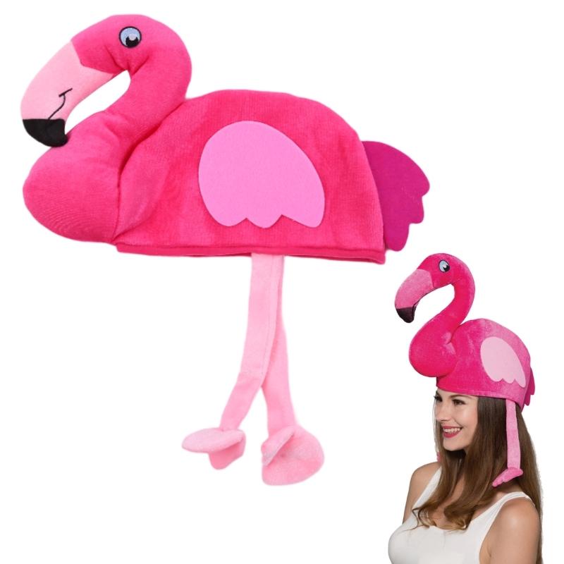Halloween Funny Hat Flamingo Shape Hat Fun Crazy Hat Thanksgiving Day Bucket Hat Carnivals Party Cute Hat for Adult