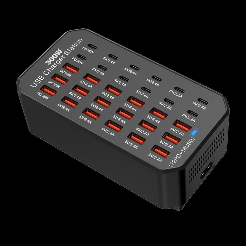 30-портовая USB-станция для быстрой зарядки с поддержкой PD