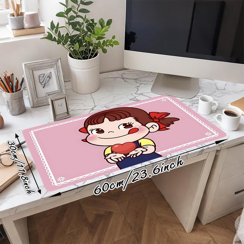 1PC Cartoon Heart Large Durable Mouse Pad Suitable for Office Desks, Gaming Desktops.Non-Slip Back P50