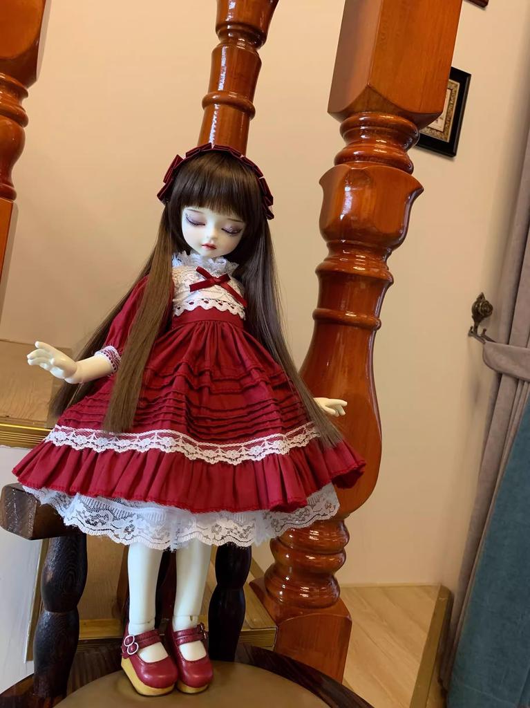 ХАМРЕТИППЗ 14 16 13 BJD Шарнирная кукла Платье куклы Костюм куклы Одежда горничной Шарнирная кукла Наряд Кукла для переодевания Платье куклы Платье принцессы, Красная принцесса