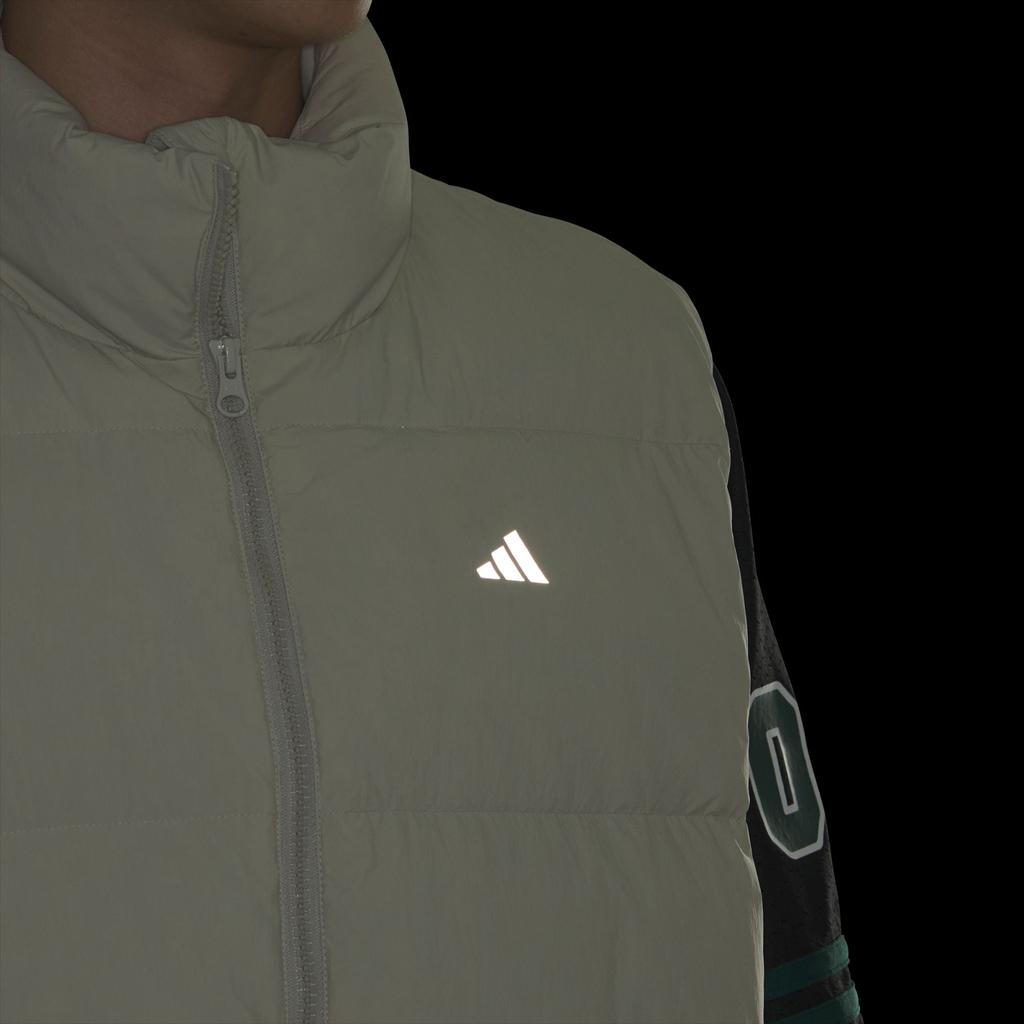 Adidas Баскетбольная активация Verbiage повседневный свободный жилет с воротником-стойкой мужские жилеты светло-серый с кунжутом JJ4963