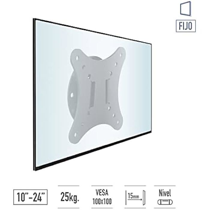 Support Mural Universel - TM ELECTRON - TMSLC001 - Noir - 10" à 24" - 15 kg max