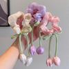 Japanese Korean Style Tulip Scrunchies Sweet Versatile High Grade Hair Ties Handmade Ponytail Hair Accessories