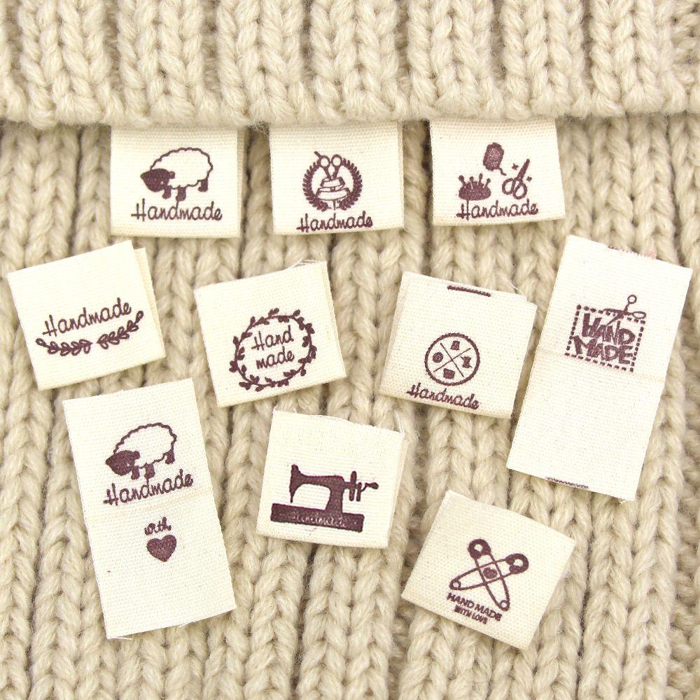 Woven Knitted Supplies Handmade With Love Clothing Tags Cloth Garment Labels Sewing Accessories