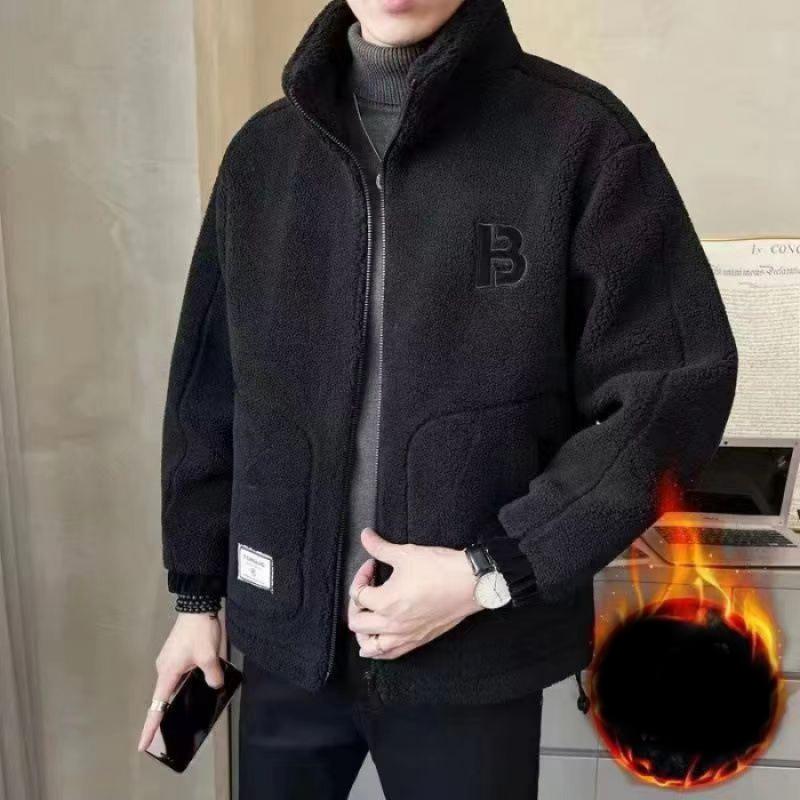 Мужское флисовое пальто с подкладкой и утолщенное хлопковое пальто, модное пальто на осень-зиму, свободного кроя, с капюшоном, теплая куртка для теплой погоды