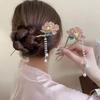Chinese Style Peony Flower Hairpin Womens New Chinese Style Tassel Hair Accessories