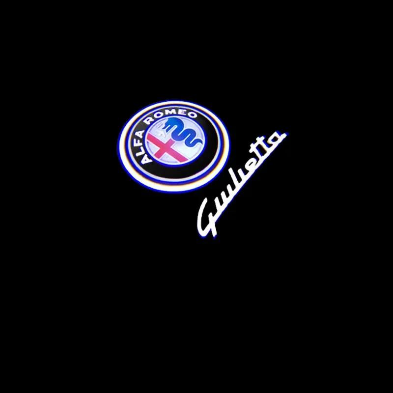For Alfa Romeo 159 LED Car Door Welcome Light Logo Projector for Alfa Romeo 147 156 Giulietta Giulia Mito Stelvio Brera Spider