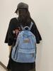 2025 Fashionable Durable Denim Backpack - Large Capacity for Students