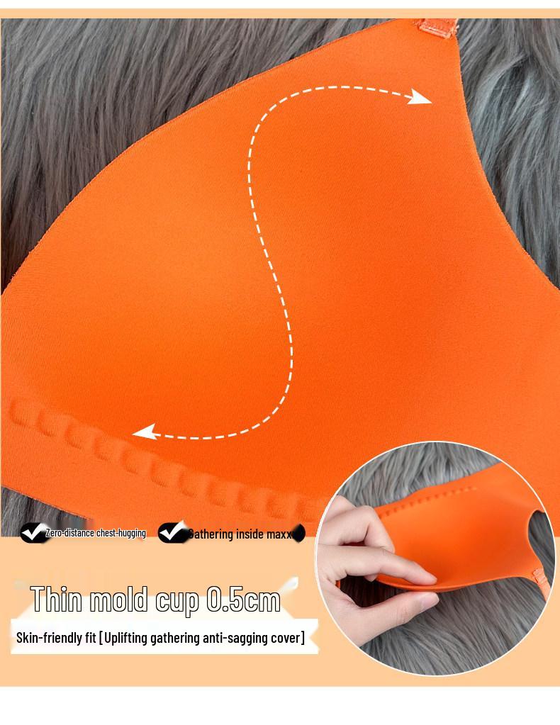 Seamless Deep V Thin Triangle Bra: Invisible Straps, Hollowed-Out Design, Anti-Sagging, Minimizes Large Breasts