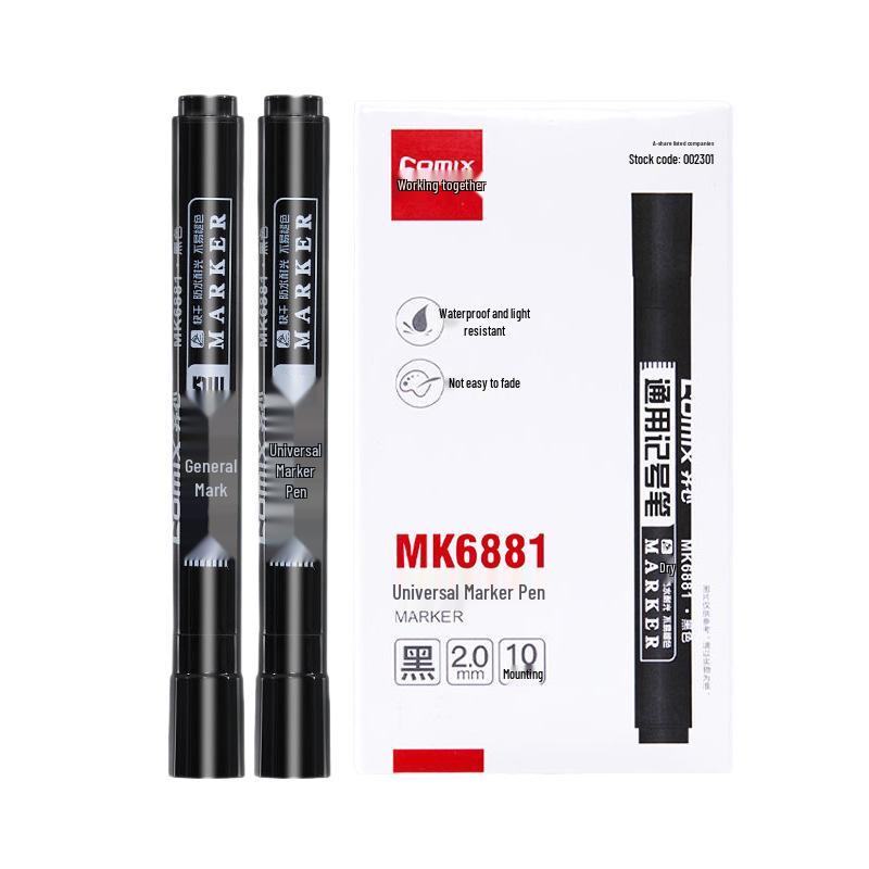 Маркеры Qixin MK6881 с толстым наконечником на масляной основе, набор из 10 шт.