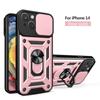 Armor Push Window Phone Case For Xiaomi 12T Pro Poco C40 M5 M4 Redmi K50 Ultra Note 11 Prime 11E 10 A1 Plus Power 5G 4G Cover