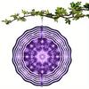 10 Inch Hanging Wind Spinner with Mandala Design 360 Degree Rotating Hook Elegant Art Decor for Garden Balcony Spring Summer Gift