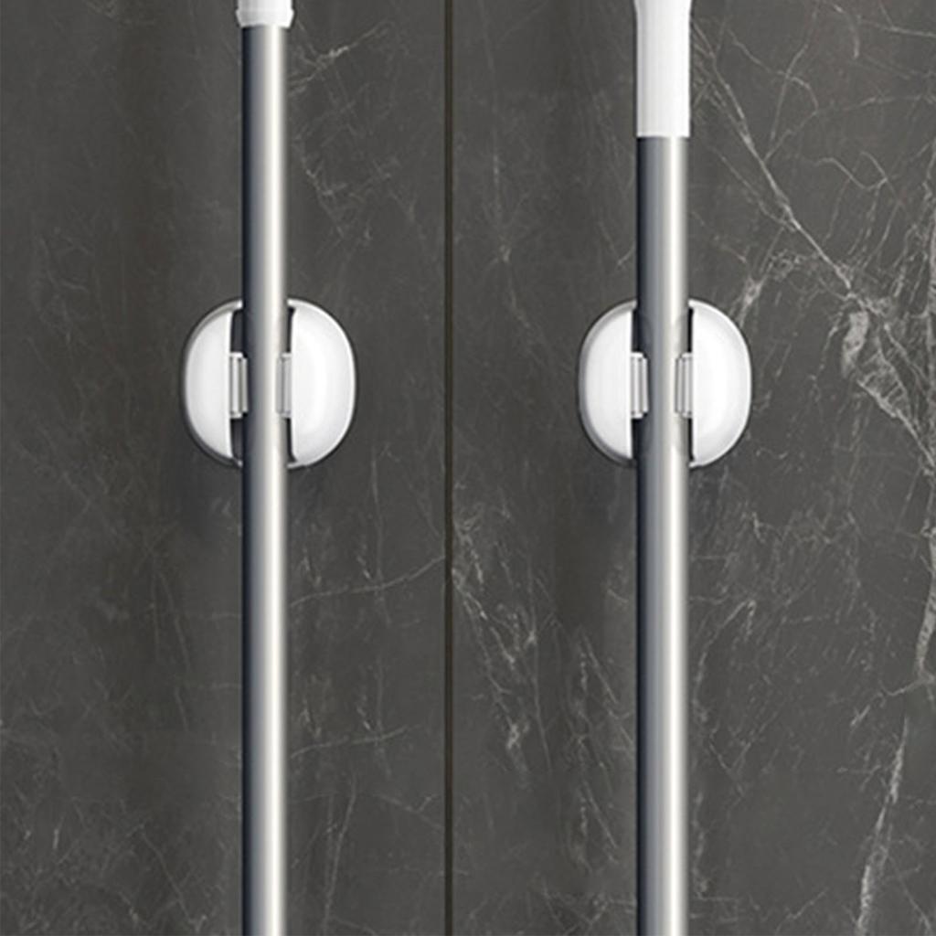 Настенный держатель для швабры, универсальный, выдерживающий высокие нагрузки, прочный клейкий органайзер для метлы, зажим для ванной комнаты