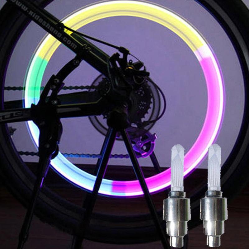 Светодиодный фонарь для вентиля велосипеда, неоновый фонарь для спиц велосипеда, фонарь для вентиля шины велосипеда, предупреждающий фонарь для ночной езды Аксессуары для велосипеда