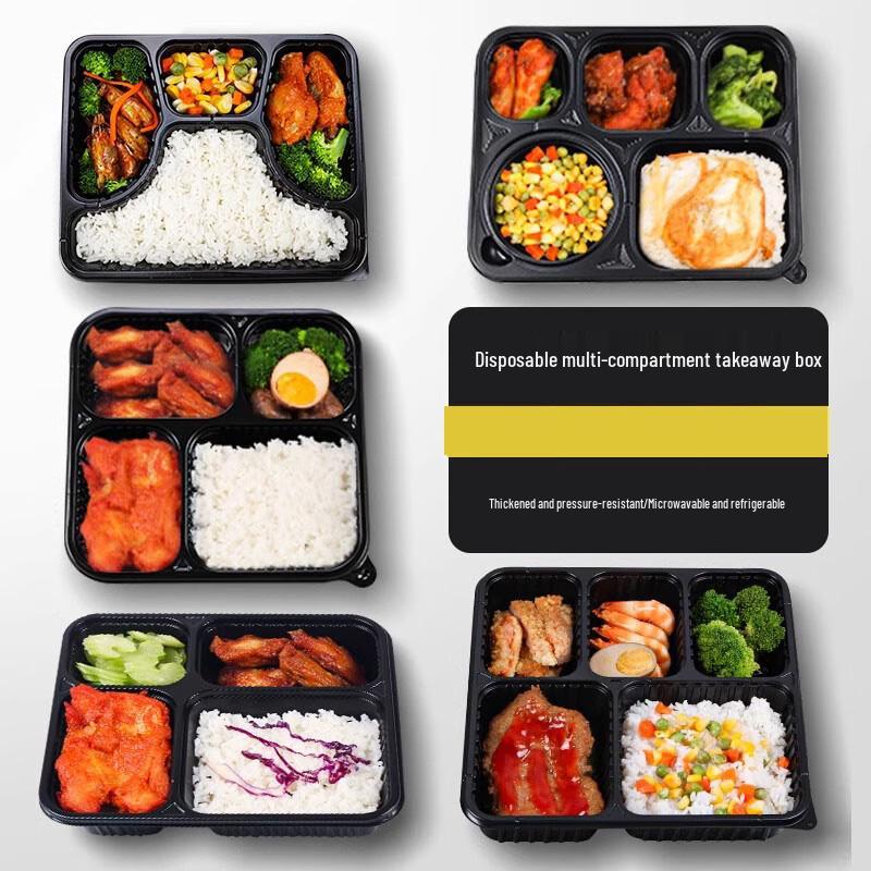 Disposable 3-Compartment Meal Prep Containers
