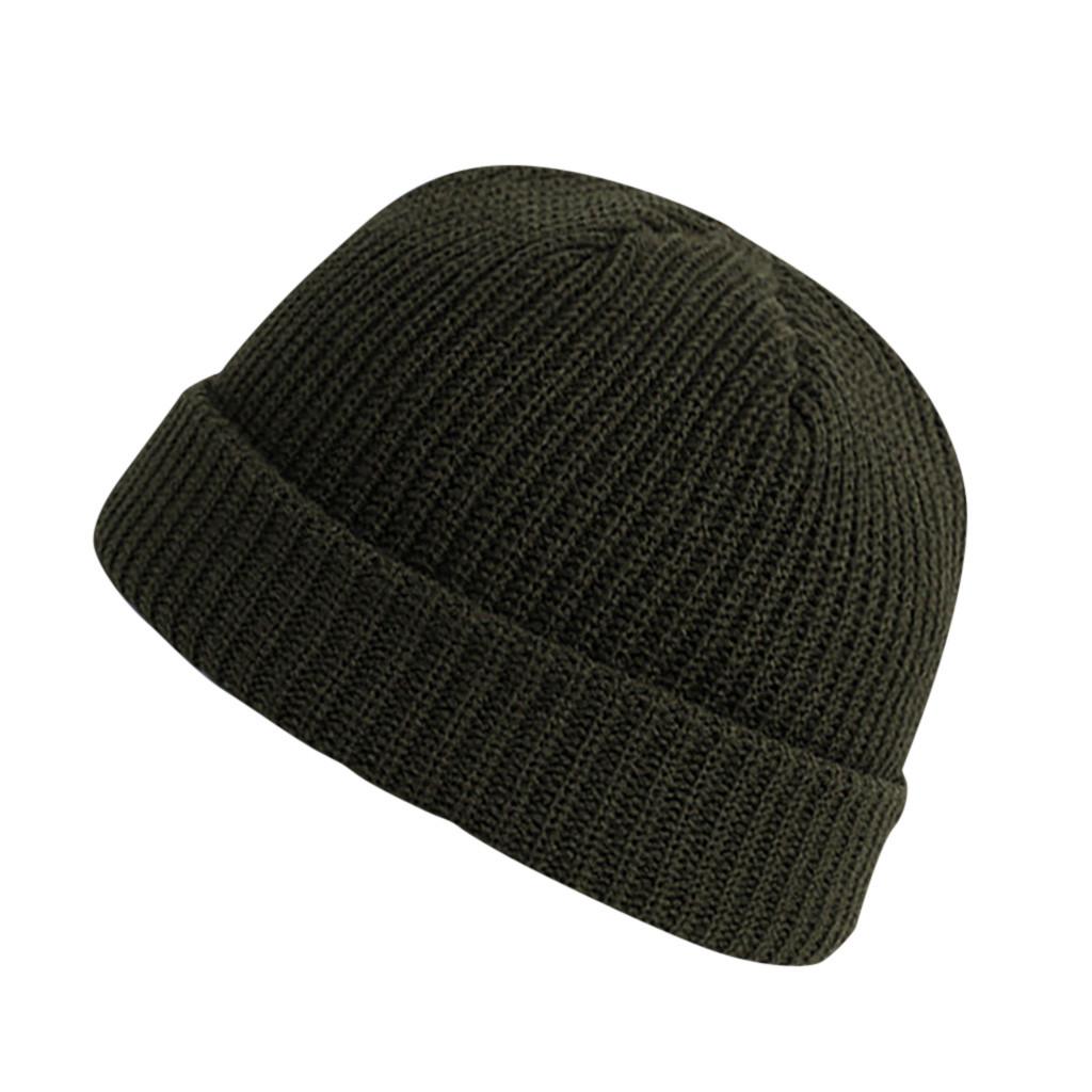 Winter Thick Knit Beanie Hat Pullover Style Classic Ribbed Pattern Casual Streetwear Headwear for Cold Weather Protection and Comfort