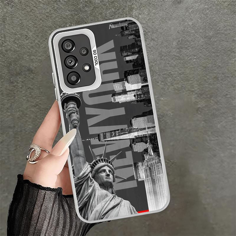 Мягкий чехол для телефона NYC New York City для Samsung A17 A16 A15 A14 A13 A57 A56 A55 A54 A53 A37 A36 A35 A34 A33 A26 A25 A24 A23 A52