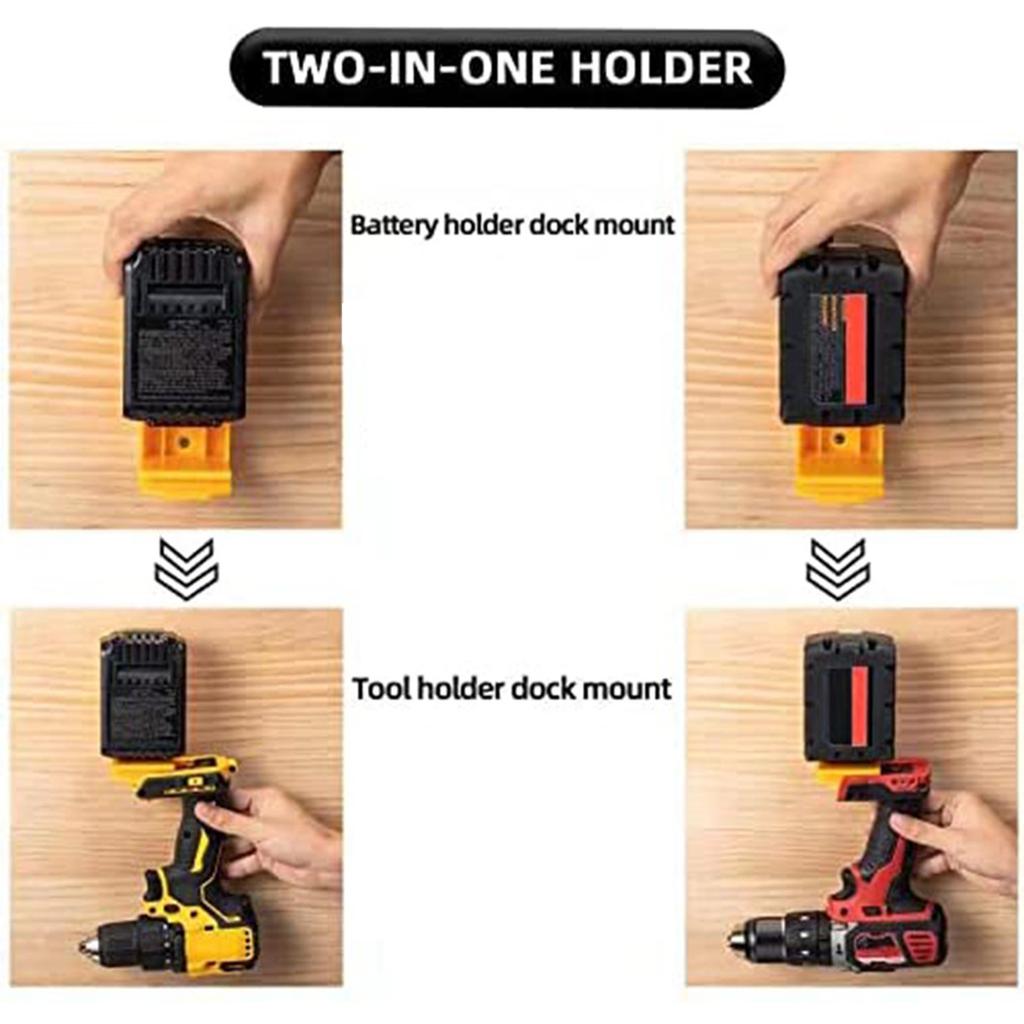 5Pcs Battery Holder Wall Mount Battery Dock Holder For Power Tool Holder Bracket Fixing Protector For Battery Fixing
