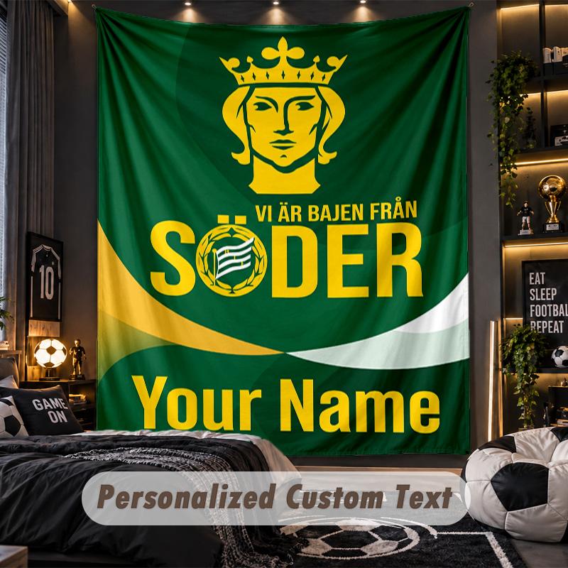 TapestryHammarby Custom Name Text Personalized Wall Hanging Tapestry Home Wall Decor