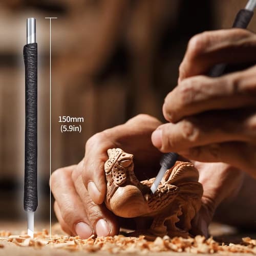 zmart Профессиональный набор из 10 предметов для резьбы по камню из вольфрамовой стали, набор ручных инструментов со стамесками, режущими лезвиями для резьбы по дереву, стамесками для гравировки по камню, Карвин
