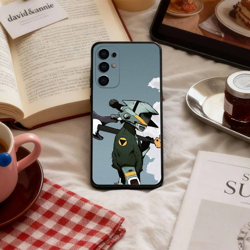 P-Psychedelic F-FLCL Phone Case For Samsung S 25,24,23,22,30,21,10,9,Ultra,Plus,Lite,FE,4,5 G Soft Black Case