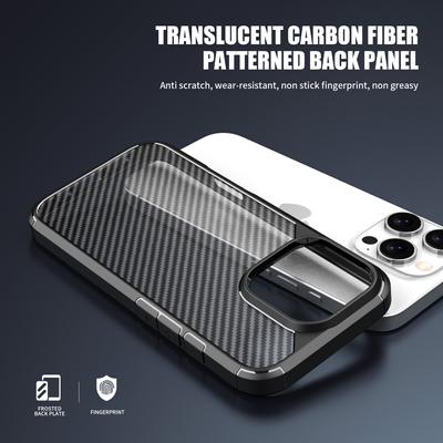Чехол для iPhone 16 Pro Max с текстурой углеродного волокна, устойчивый к царапинам, задняя крышка из ТПУ+ПК