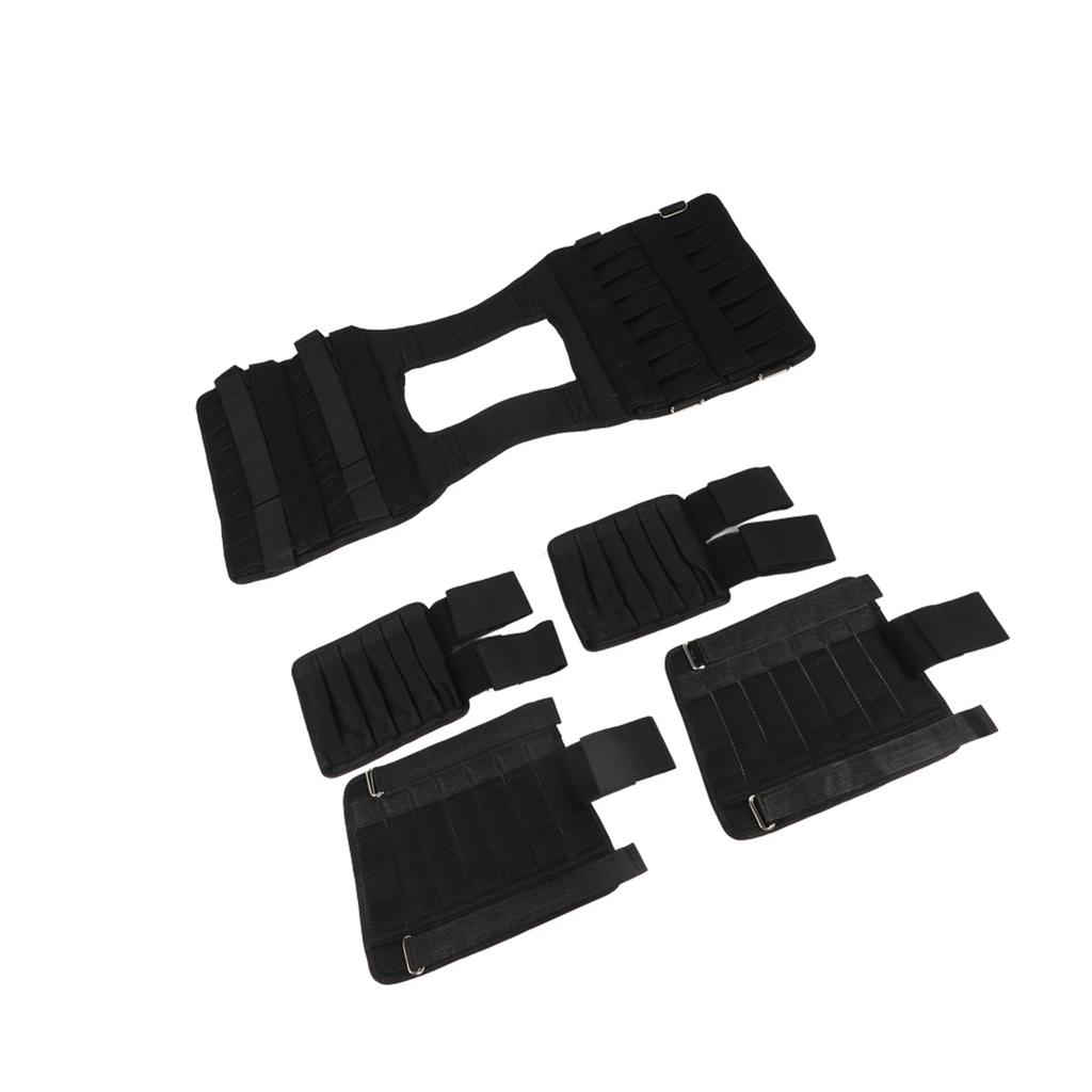 Max Loading 15kg 35kg Adjustable Vest Weight Exercise Weight Loading Cloth Strength Training with 6kg Leg Weight 5kg