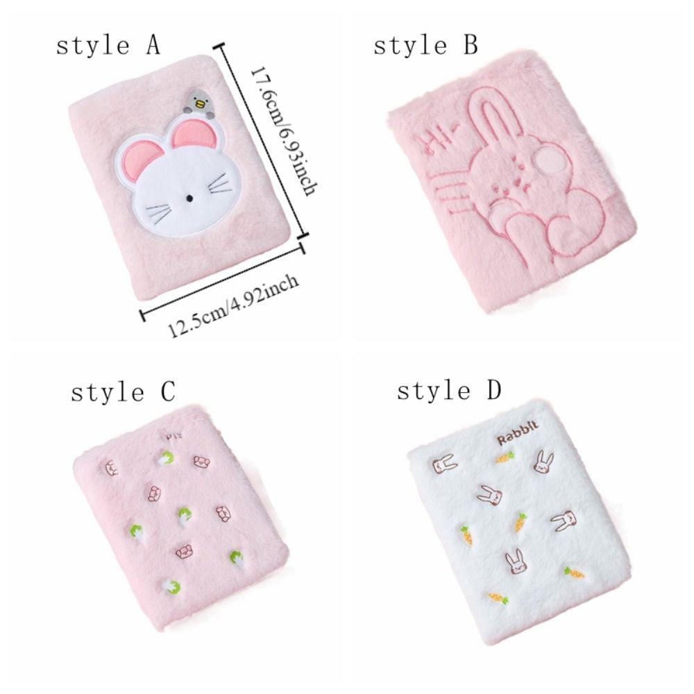 Unique Plush Embroidered Notebook Cute Plush Notepad Creative Personalized Notepad Girls