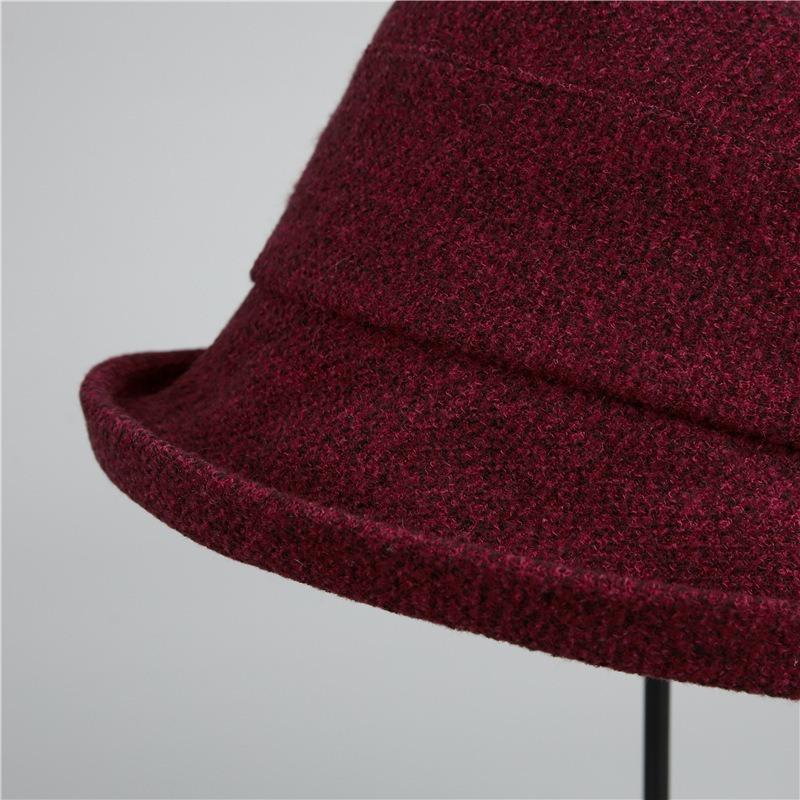 Шляпа женская осенне-зимняя теплая шерстяная шляпа-ведро весенне-осенняя шляпа-ведро