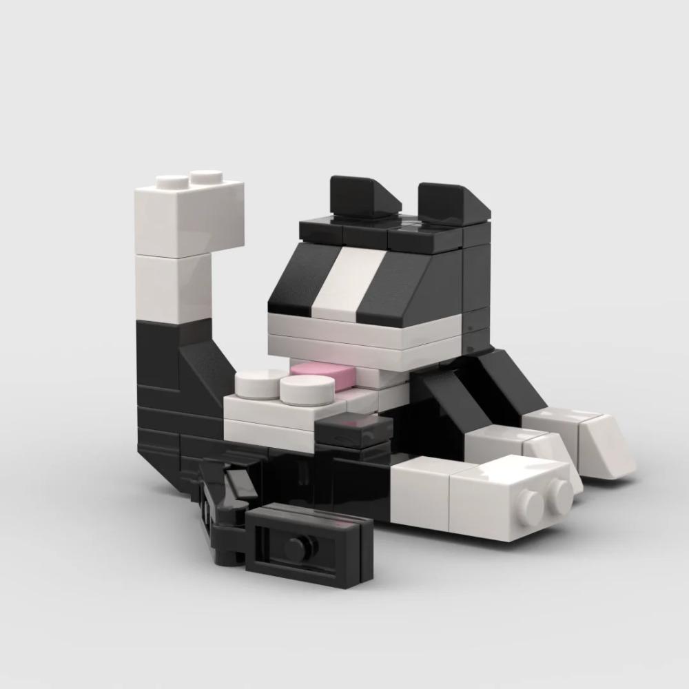 Серия Животные 62 шт. MOC Кирпичики Фигурки Кошек DIY Строительные блоки Детские развивающие игрушки для детей Подарок на день рождения