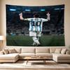 Messi Lionel Messi Soccer Celebration Polyester Wall Hanging Tapestry, Aesthetic Home Decor for Bedroom Dorm Photo Backdrop