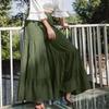 Casual Comfortable Wide Leg Pants Fashion Elastic Waist Pleated Cake Skirt Trouser Summer Folds Loose Solid Pants Pantalon 25736