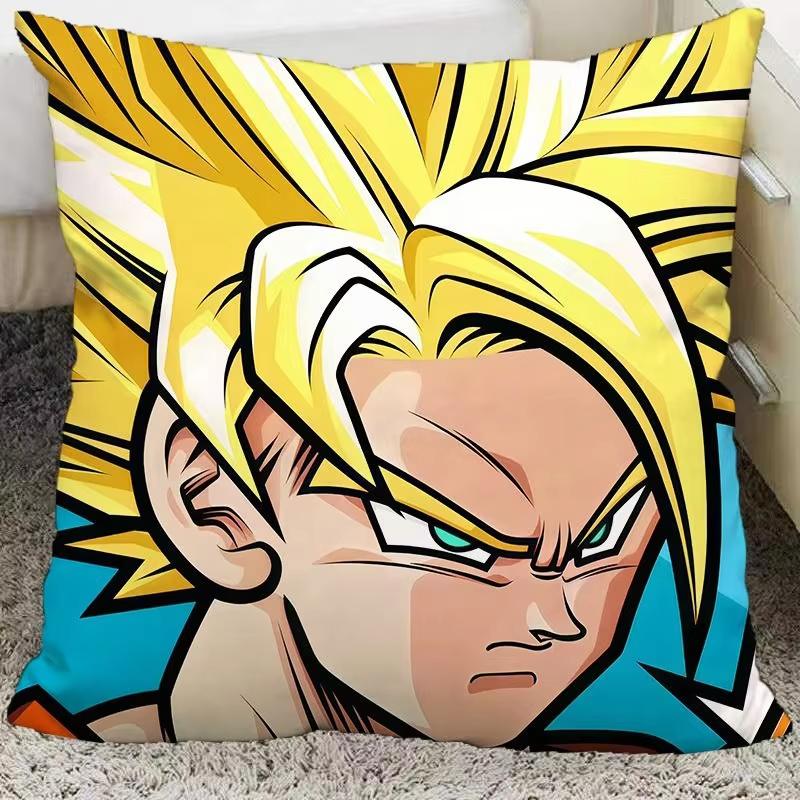 Чехлы на подушки для косплея по аниме Dragon Ball Декоративные для дома Квадратные с двусторонней печатью Наволочка для гостиной Подарок